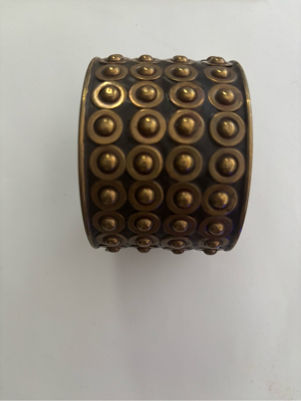 Source Unknown Bronze-Tone Studded Cuff Bracelet
